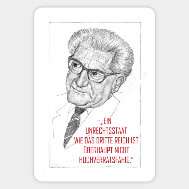 Fritz Bauer quote Sticker by LeahHa